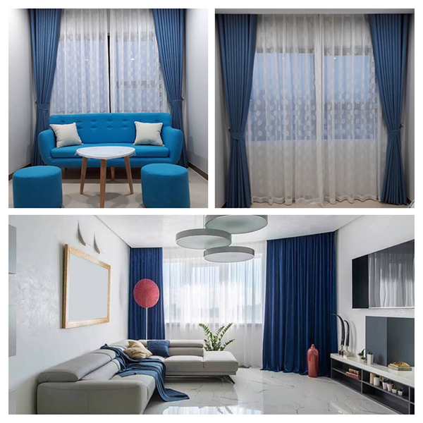 Rèm vải may ly 2 lớp lắp âm trần Rèm vải may ly 2 lớp lắp âm trần