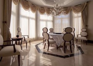 Rèm nữ hoàng biệt thự bầu dục